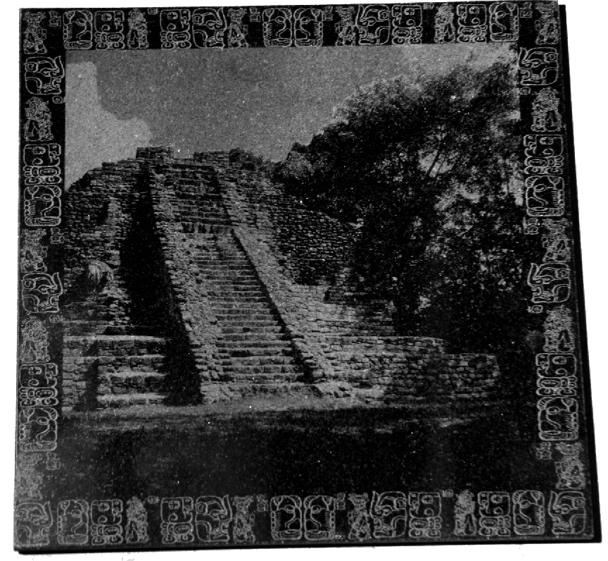 Mayan Pyramid Engraving on Marble