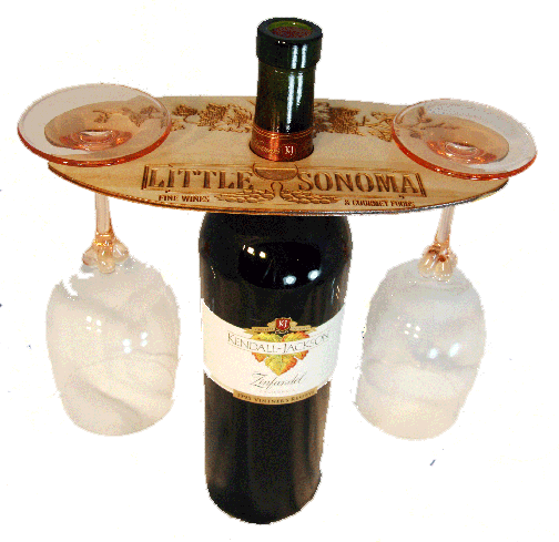 Custom Lasered Wine Glass Holder