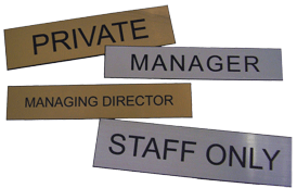 Office Wall and Door Name Plates